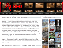 Tablet Screenshot of alderconstruction.com